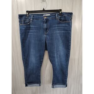 Signature Levis Strauss Women's Mid Rise Capri Jeans Denim Size 20